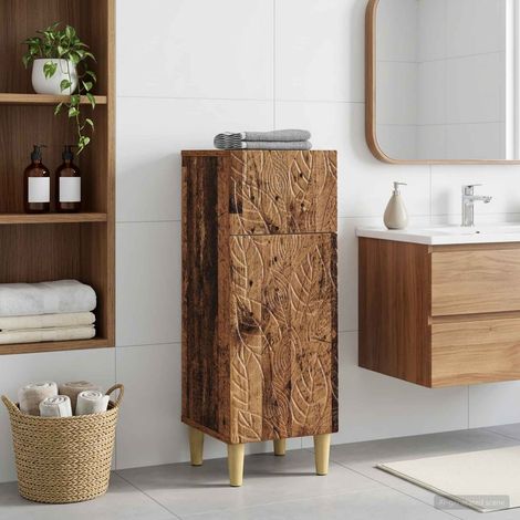 vidaXL Armario de Almacenamiento para Baño DELFT Madera envejecida (1/5)