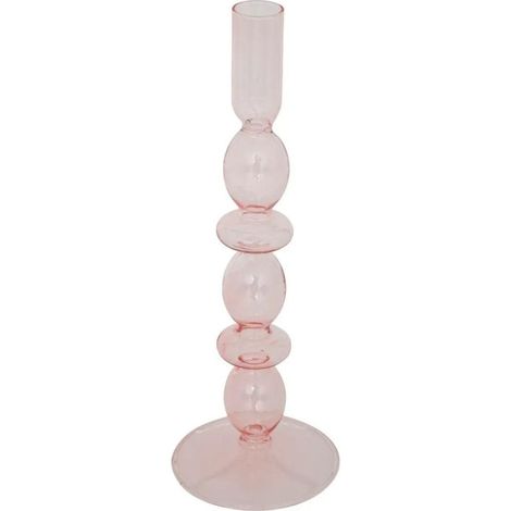 Chandelier en Verre Design "Bulles" 25cm Rose Clair (1/2)