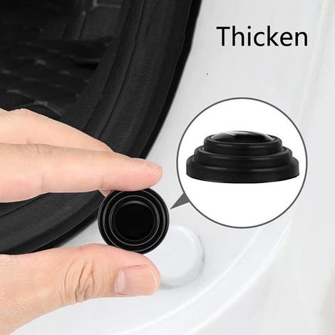 Protège-portière adhésif anti-choc insonorisant, amortisseur de chocs pour voiture, autocollant de protection contre les collisions, kit de 4, noir, universel. (1/5)