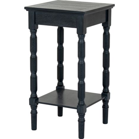 Contour Collection Side Table - Wood - L36 x W36 x H68 cm - Black