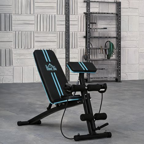 Vélo d'appartement preto e Azul en aço 54 x 160 x 106 cm (1/5)