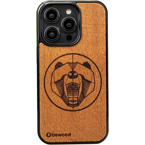 Bewood Holzhülle für iPhone 15 Pro MERBAU BEAR (1/5)