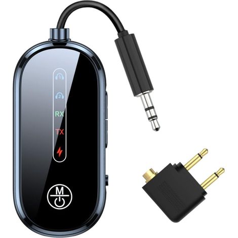 Adaptateur Bluetooth pour Avion, émetteur 2 en 1, sans Fil, pour Casque TV, Double Liaison, pour PC/Voiture/Salle de Sport/chaîne stéréo (1/5)
