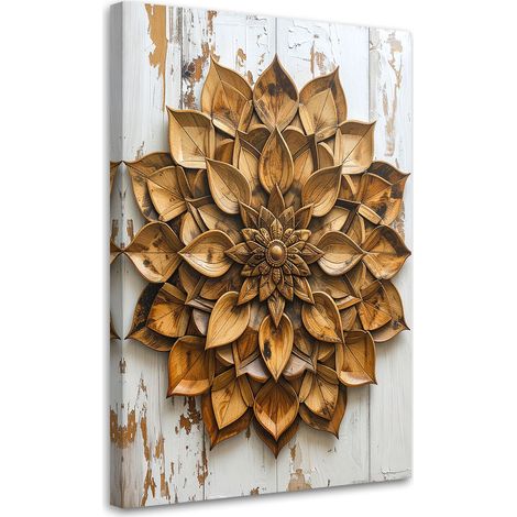 Tableau déco Mandala Zen Spa Shabby chic 70x100 (1/4)