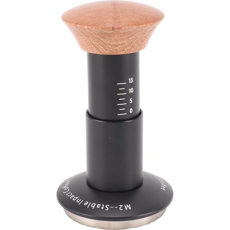 Doseur à café 58 mm en acier inoxydable poli, compatible avec le café en poudre, finition argentée. (1/5)