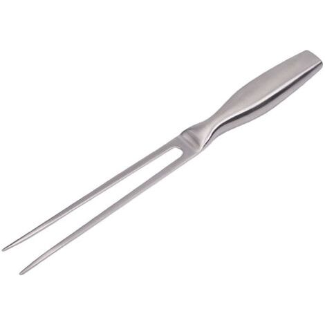 Ahlsen Fourchette à Viande, Acier Inoxydable, Fourchette à Découper Professional, Poignée Antidérapante, Argent, 27 cm
