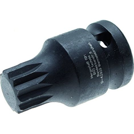 Douille à embouts à choc longueur 43 mm 12,5 mm (1/2") denture multiple intérieure (pour XZN) M16