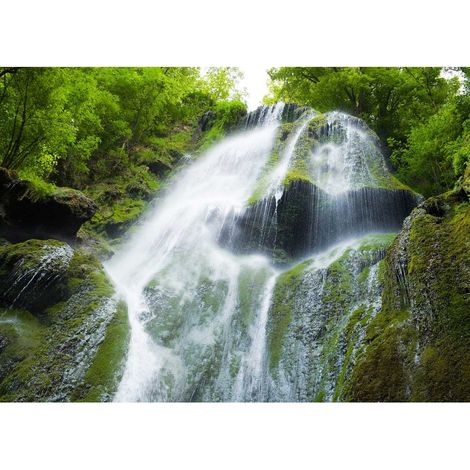 Tableau sur toile cascade Autoire 65x97 cm - Impression sur Toile Murale Décorative - Image imprimée en HD sur Toile - Toile sur Châssis en Bois FSC - Fabriqué en France
