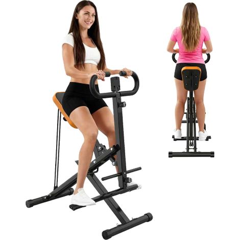 Máquina de sentadillas, entrenador de glúteos plegable con bandas de resistencia, para glúteos, muslos, abdominales, prensa de espalda/piernas, empuje de cadera para uso doméstico. (1/5)