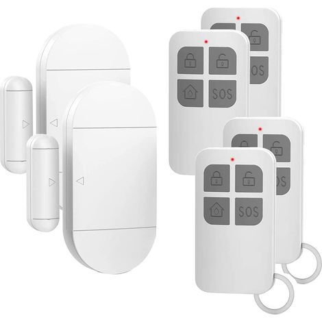 Alarme Porte, DéTecteur Ouverture Porte avec SirèNe Puissante De 130 DB, Alarme De Porte Et FenêTre sans Fil MagnéTique pour Portes, FenêTres Et Armoires, La Maison,Office(Paquet De 2) (1/5)