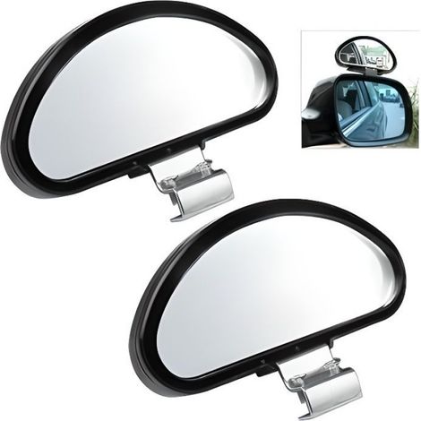 Miroir Angle Mort - Réglable 360° - Pour Rétroviseur Voiture Camion Remorque - 2 Pièces