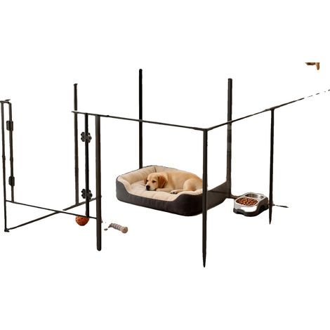 Hundespielplatz, Premium-Acryl-Aluminium-Konstruktion, Interaktives Design, 122x122x76.5cm (1/2)