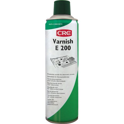 Vernis de protection CRC Varnish E 200, Opaque, Aérosol 400 ml ( Prix pour 1 )