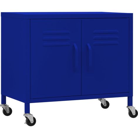 Armadietto Blu Marino 60x35x56 cm in Acciaio vidaXL