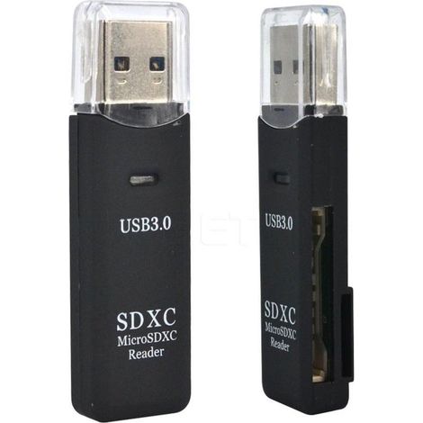 Lector USB 3.0 para  tarjetas memoria SD/ SDXC /MicroSD / MicroSDXC (1/2)