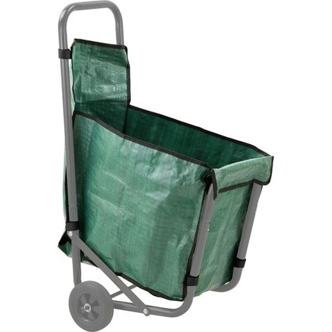 TERRE JARDIN - Funda metálica para carro de troncos con ruedas