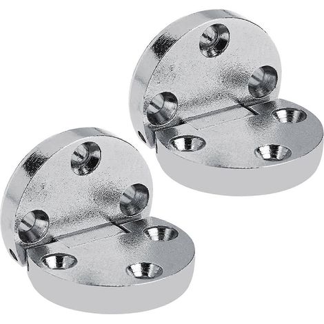 2 charnières à rabat rondes en alliage de zinc, autoportantes, pour tables pliantes et meubles. (1/5)