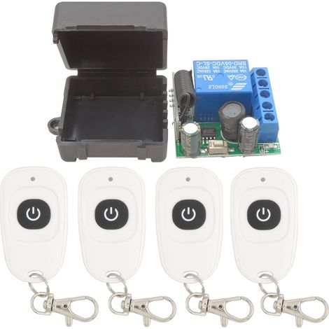 5V - 30V Télécommande Radio 1 Canal Radio Commande Relais récepteur 12V 24V avec émetteur Porte-clés Contact Libre de potentiel Commande relais (1/5)