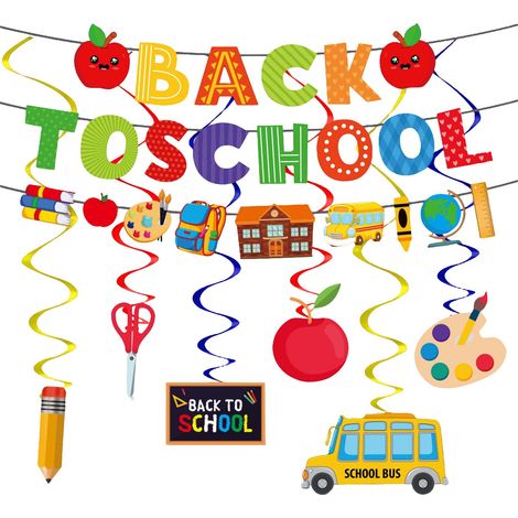Bannière Scolaire - Pour Décoration de Classe - Prête à Accrocher - En Carton Épais - Idéale pour la Rentrée Scolaire - 1 Pièce (1/5)