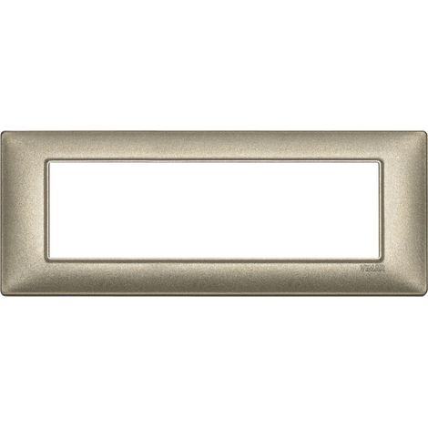 Placca 7M bronzo metallizzato Vimar Plana 14657.70