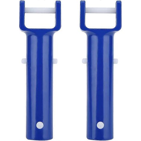 Manche de brosse de piscine, 2 pièces, manche de rechange bleu en forme de V pour brosse de piscine, accessoires de piscine (1/5)
