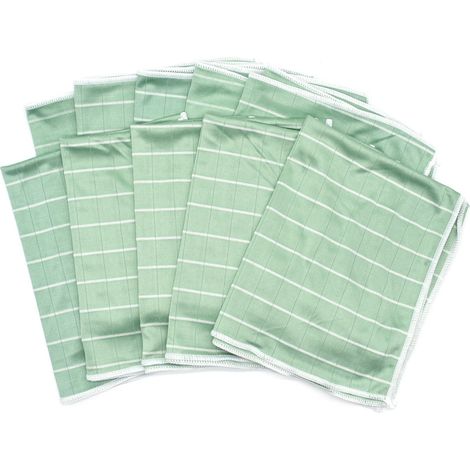 Lot de 10 Chiffons microfibres en bambou 40x50cm , nettoie toutes les surfaces sans trace