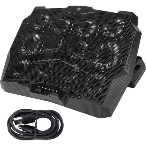 Laptop Cooling Stand, 12 Fans, 3500 RPM, Type C, 5 Adjustable Heights, ABS SUS, Portable Heat Dissipation Stand for (1/5)