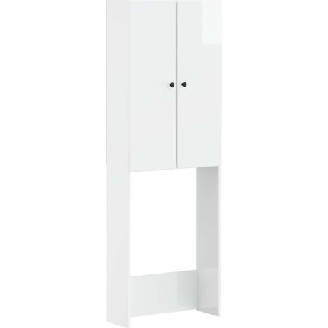 Toilet Cabinet BREDA High Gloss White 66 x 25.5 x 190 cm vidaXL (1/5)