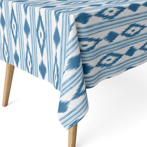 Nappe Anti-Taches enduite rectangulaire 260x140 Islas Bleu Ciel (1/5)