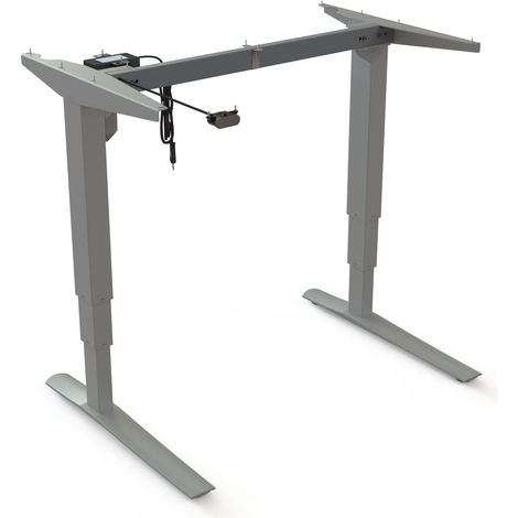 STIER Elektrisch höhenverstellbares Gestell 501-43 Silber für 100x80 cm Platte (1/3)