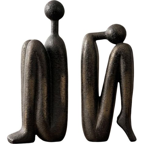 Serre-livres pour étagères, serre-livres en résine créative, supports de livres décoratifs et robustes 22,9 cm, décoration artistique d’étagère pour salon, bureau, salle d’étude (1/5)