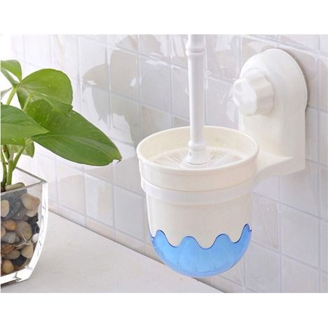YMYNY Toilettenbürste mit Saugnapf Wandhalterung Halter Badezimmerzubehör (1/4)