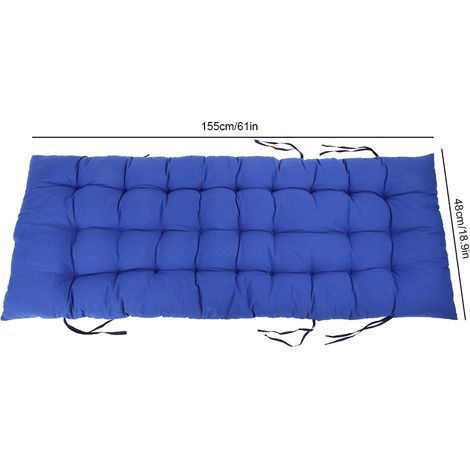 Long cushion mattress for folding rattan garden chair, relaxation seat cushion 48x155x8cm (1/5)