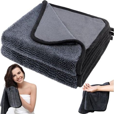 2 asciugamani da bagno lucidi, 40 x 40 cm, salviettine umidificate lucide, asciugamani originali, asciugamani per asciugare la doccia, asciugamani in microfibra ad asciugatura rapida, asciugamani per (1/5)