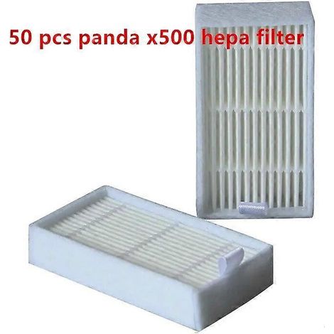 50 filtres HEPA Panda X500 pour aspirateurs Panda X500, Ecovacs Dibea, Deboo X500, X580, X600, KK8, ML009, MirrorS, CR120, CEN540 (1/4)