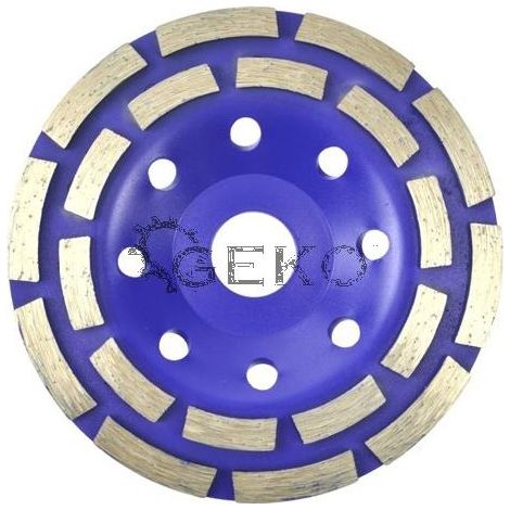 Geko G00375 Diamond - Meule de (125 mm, double rangée), multicolore