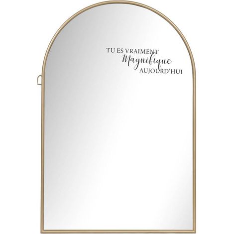 Amadeus - Miroir à message doré 60x90 cm (1/2)