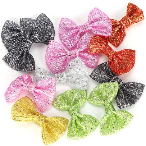 120 accessoires pour cheveux à nœud papillon, 7 couleurs, mignons, avec élastiques à queue de cheval crocodile pour filles (1/5)