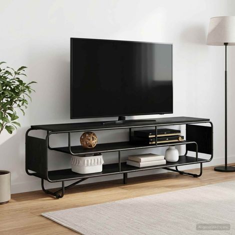 vidaXL Meuble TV 180 x 36 x 45 cm Chêne noir Bois d'ingénierie (1/5)
