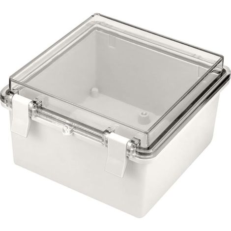Boite de Derivation Electrique IP65, 150x150x90 mm Boîte de Jonction Etanche avec Couverture PC Transparent, ABS Boite de Derivation Etanche Exterieur pour une Utilisation Extérieur (1/4)