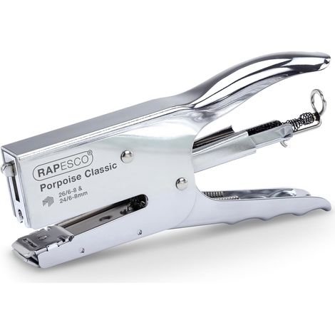 Classique Porpoise Agrafeuse, Capacité de 45 Feuilles, Chrome (1/5)