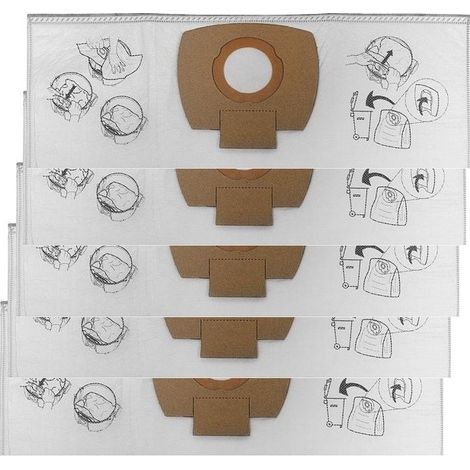Sac d'aspirateur papier Makita P-84078 5 unités