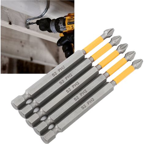 Set mit 5 schlagfesten Elektroschraubendreherbits, hohe S2-Härte, hohe Qualität, Kreuzschlitzschraubendreher in verschiedenen Größen (1/5)