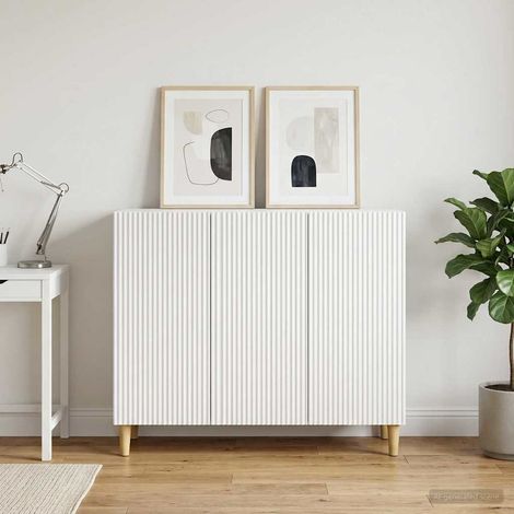vidaXL Credenza Bianco 89 x 34,5 x 80 cm Legno ingegnerizzato (1/5)