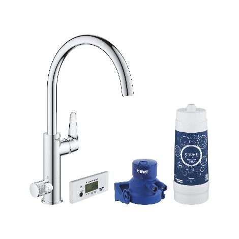 MISCELATORE PER LAVELLO BLUE PURE BAUCURVE CON SISTEMA FILTR. ACQUA- Cromo- GROHE- pezzi 1