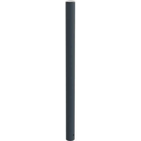 Potelet à sceller Ténor - acier - tête bombée inox et tube Ø 76 - anthracite mat - RAL 7016 (1/2)