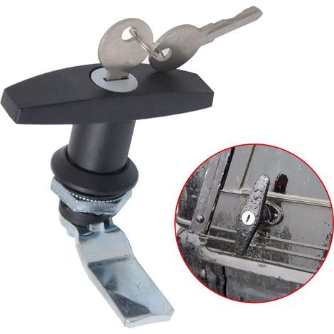 Loquet de serrure de porte à poignée en T, armoire en alliage de Zinc pour voiture camion remorque camping-car (1/5)