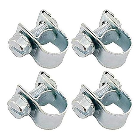 4x KraftstoffschlauchklemmenZum Anschrauben für Rasenmäher, Gartengeräte, Mopeds, Motorräder (12-14 mm) (1/4)