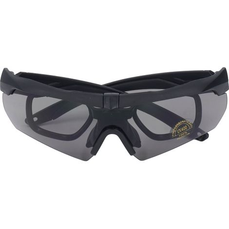 Lunettes de sport cyclisme extérieur, protection impact, verres interchangeables jaune et transparent, monture légère, antidérapantes, unisexe. (1/5)