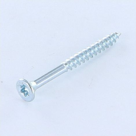 VBA Vis bois agglo Tête fraisée TF TORX T25 6X80 Filetée sur 48 Acier zingué-400 pièces (1/4)